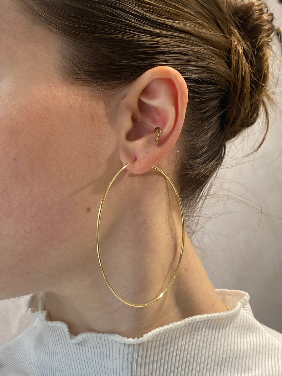 Cső karika fülbevaló