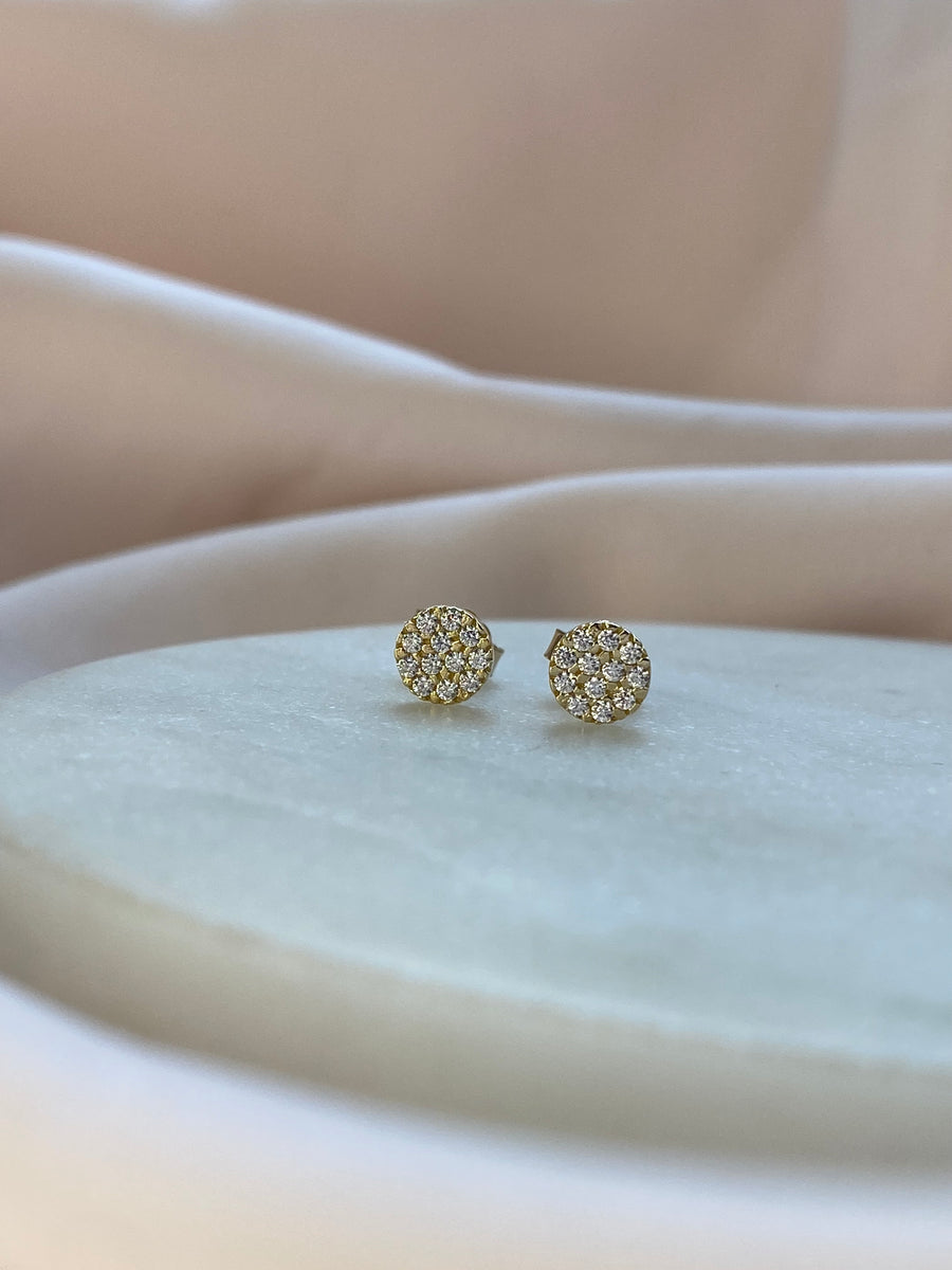 Kerek köves fülbevaló