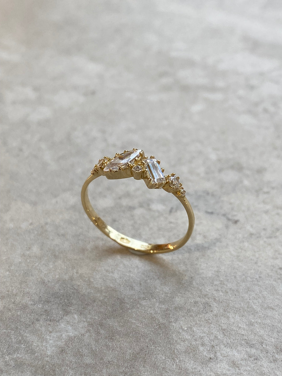 Jégkristály köves gyűrű