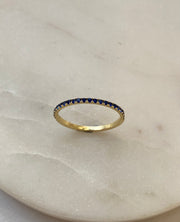 Kék sorköves gyűrű