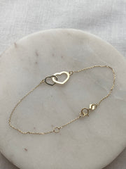 Dupla szíves karkötő