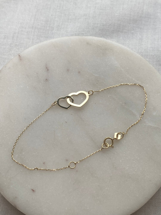 Dupla szíves karkötő