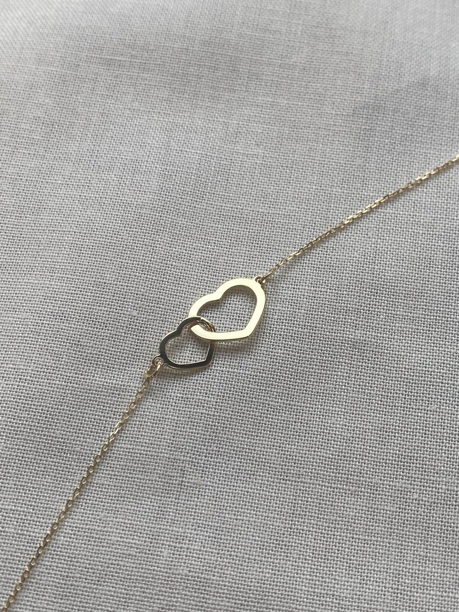 Dupla szíves karkötő