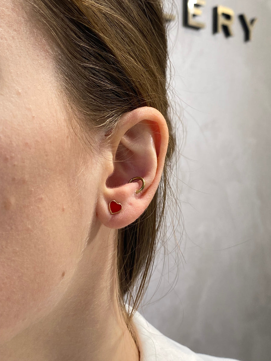 Ezüst Szív Fülbevaló