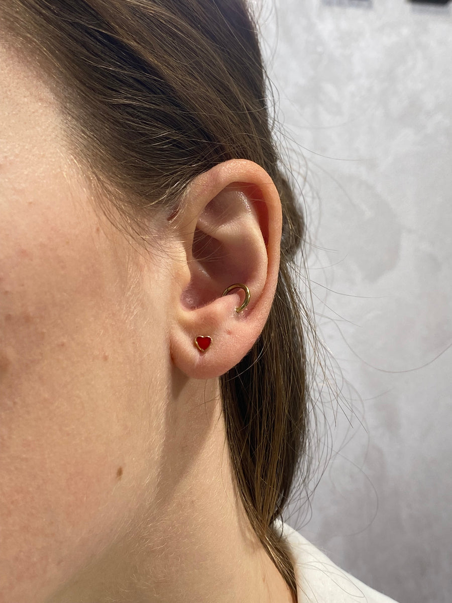 Ezüst Szív Fülbevaló