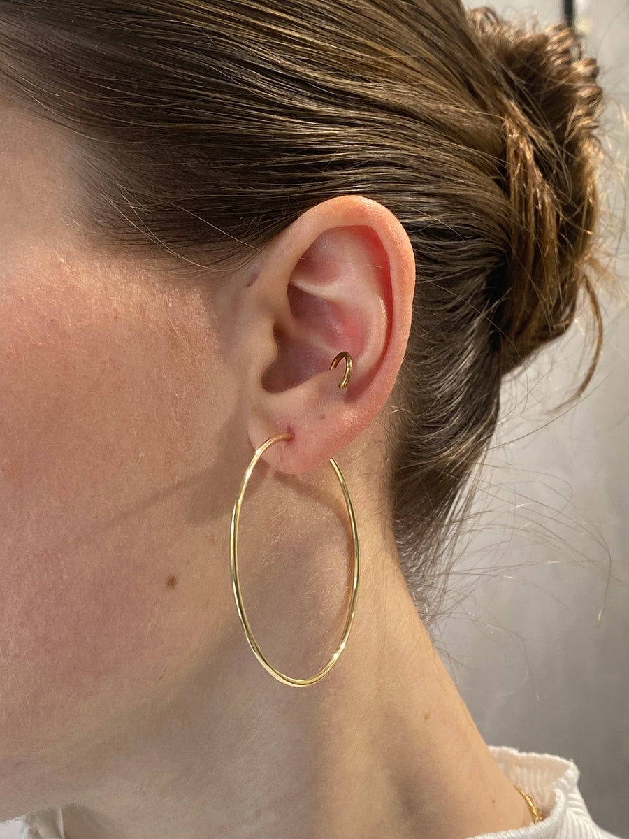 Cső karika fülbevaló