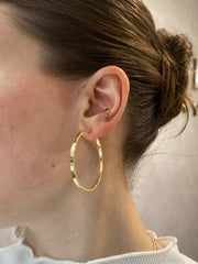 Szögletes karika fülbevaló