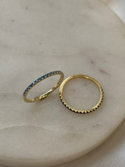 Kék sorköves gyűrű