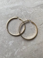 Szögletes karika fülbevaló