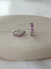 Sorköves karika fülbevaló