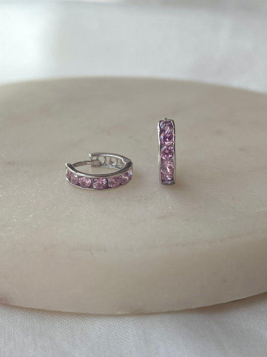 Sorköves karika fülbevaló