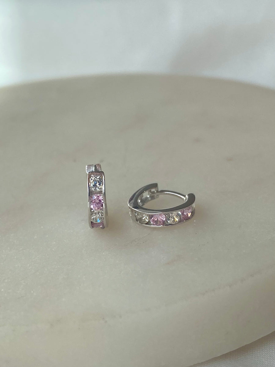 Sorköves karika fülbevaló