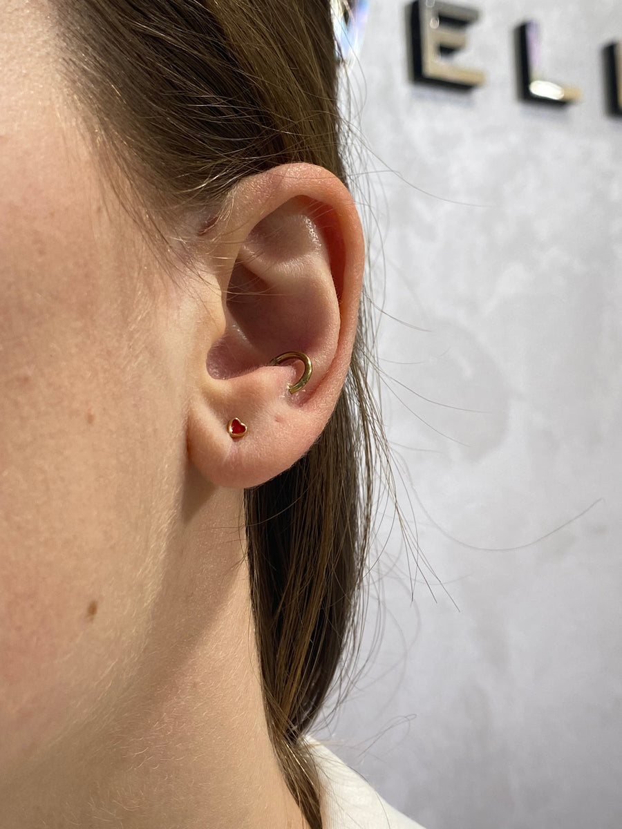 Ezüst Szív Fülbevaló