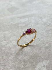 Pink szíves gyűrű