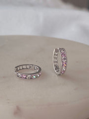 Sorköves karika fülbevaló