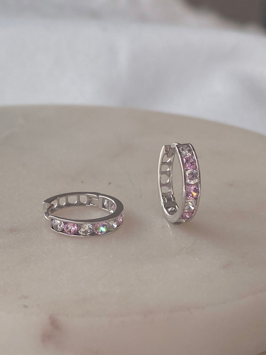 Sorköves karika fülbevaló