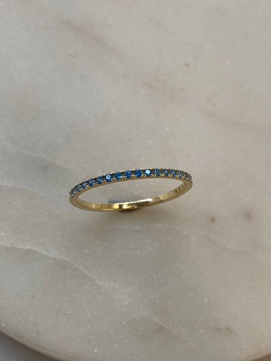 Kék sorköves gyűrű