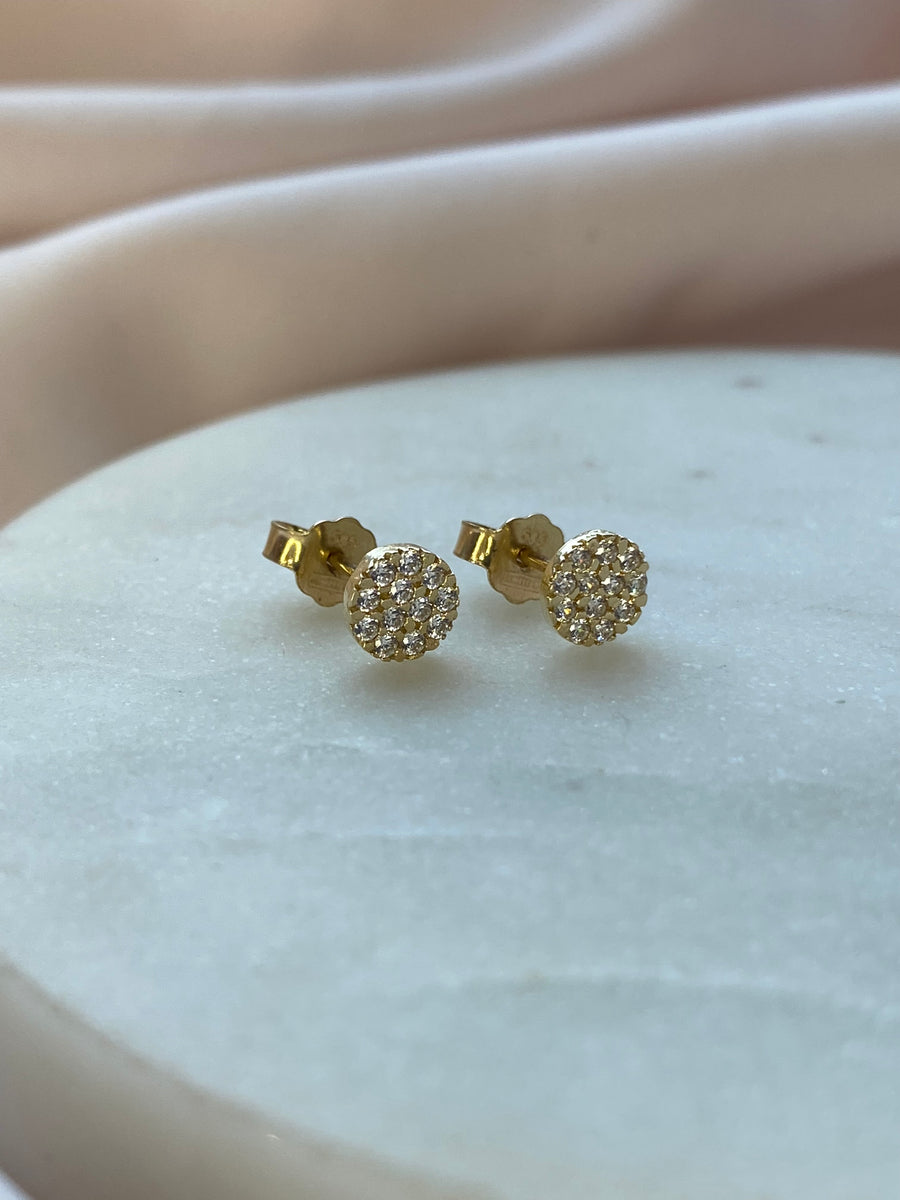 Kerek köves fülbevaló