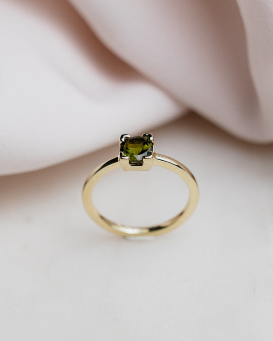 Zöld Turmalin Gyűrű